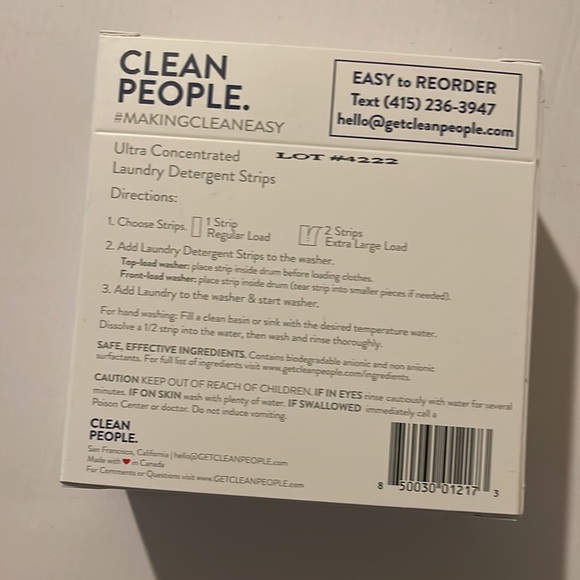 Clean people fresh and clean 96 load one strip one load - Picture 2 of 3